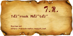 Tárnok Máté névjegykártya